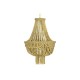 Полилей DKD Home Decor Метал Кафяв Жълт 40 W Дървен MDF (40 x 40 x 60 cm)