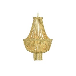 Полилей DKD Home Decor Метал Кафяв Жълт 40 W Дървен MDF (40 x 40 x 60 cm)