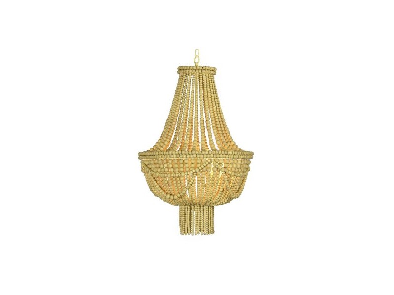Полилей DKD Home Decor Метал Кафяв Жълт 40 W Дървен MDF (40 x 40 x 60 cm)
