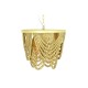 Полилей DKD Home Decor Метал Кафяв Жълт 50 W Дървен MDF (35 x 35 x 95 cm)
