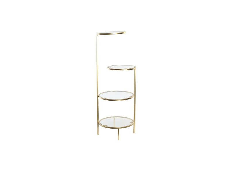 Рафтове DKD Home Decor 32,5 x 30 x 86 cm Кристал Златен Метал