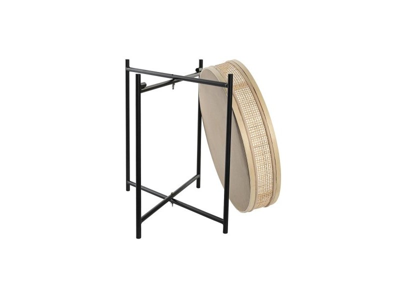 Саксия DKD Home Decor Естествен Черен Метал Pатан Скандинавски (43 x 43 x 46 cm)