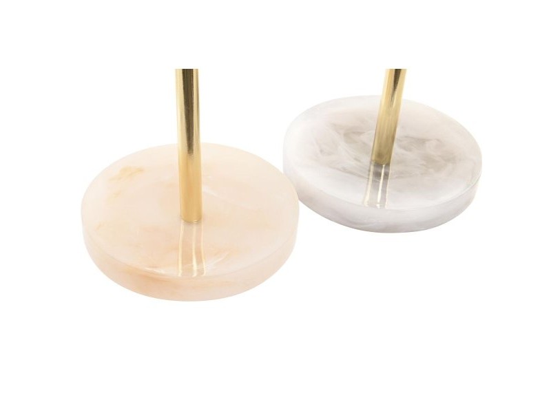 Огледало DKD Home Decor 18 x 13 x 35 cm Сив Бежов Златен Метал Бял Смола Светло сив (2 броя)