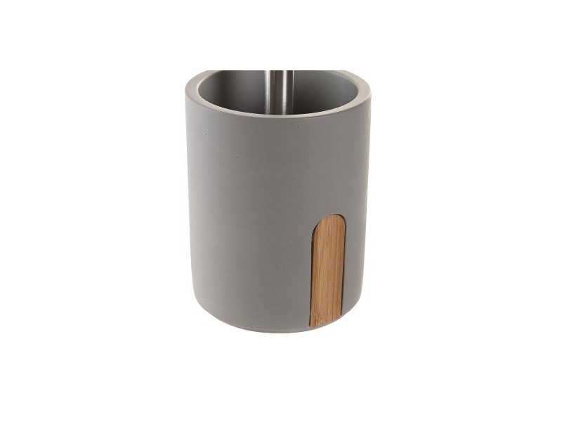 Четка за Баня DKD Home Decor 9,5 X 9,5 X 36,5 CM Естествен Сив Цимент