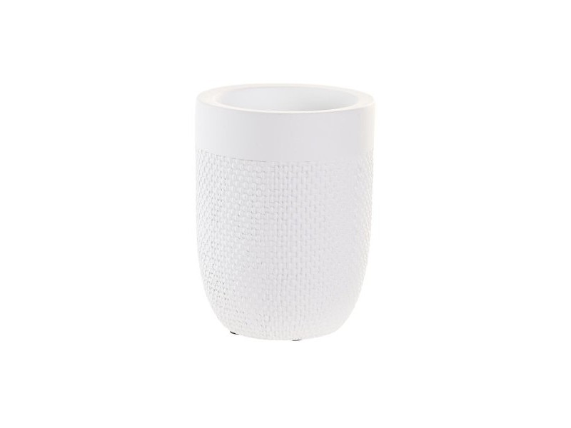 Чаша DKD Home Decor Бял Цимент 8 x 8 x 10,5 cm