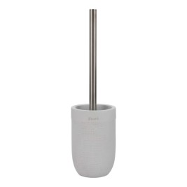 Четка за Баня DKD Home Decor 10 x 10 x 37 cm Цимент Неръждаема стомана Бял