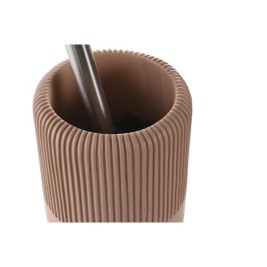 Четка за Баня DKD Home Decor 11 X 11 X 36,5 CM Цимент теракота Неръждаема стомана
