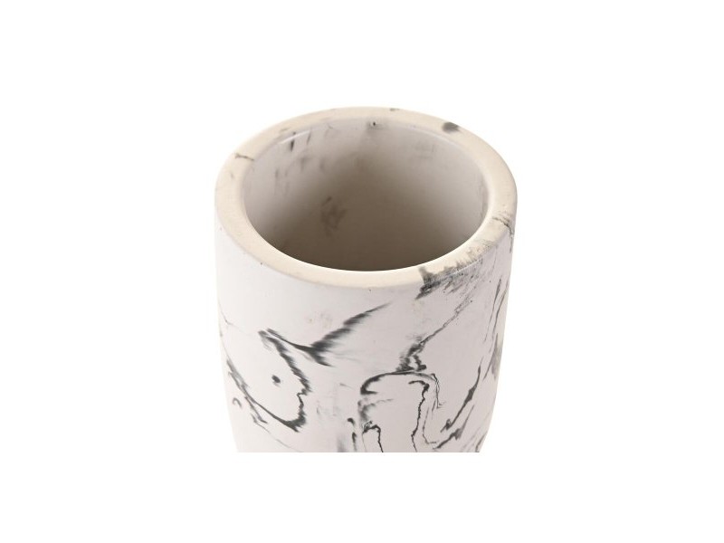 Чаша DKD Home Decor Бял Черен Цимент 7 X 7 X 9,5 CM