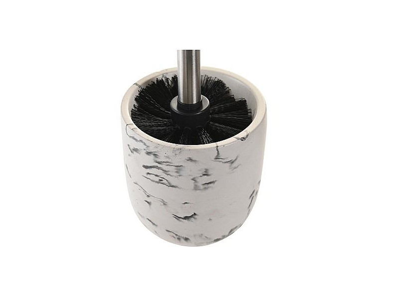 Четка за Баня DKD Home Decor Черен Цимент Бял 10 x 10 x 36 cm