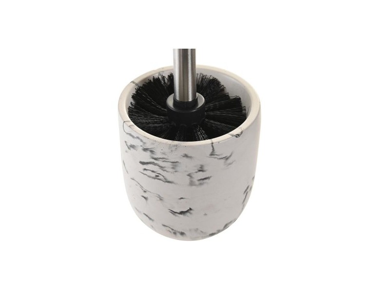 Четка за Баня DKD Home Decor Черен Цимент Бял 10 x 10 x 36 cm