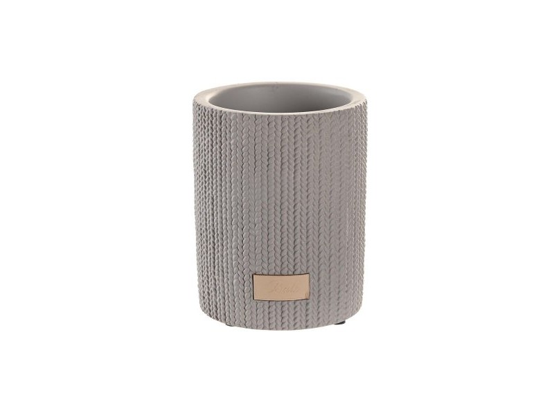 Чаша DKD Home Decor Сив Цимент 8 x 8 x 10 cm