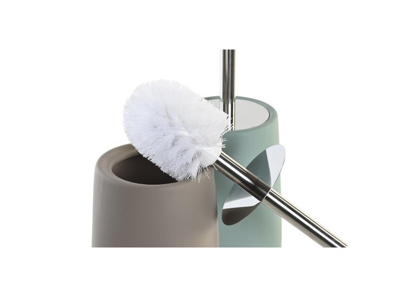 Четка за Баня DKD Home Decor 11 x 11 x 41 cm Бежов Неръждаема стомана Зелен Dolomite (2 броя)