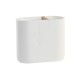Поставка за четка за зъби DKD Home Decor Бял Естествен Бамбук полипропилен 11,5 x 5,5 x 10,5 cm (12 броя)