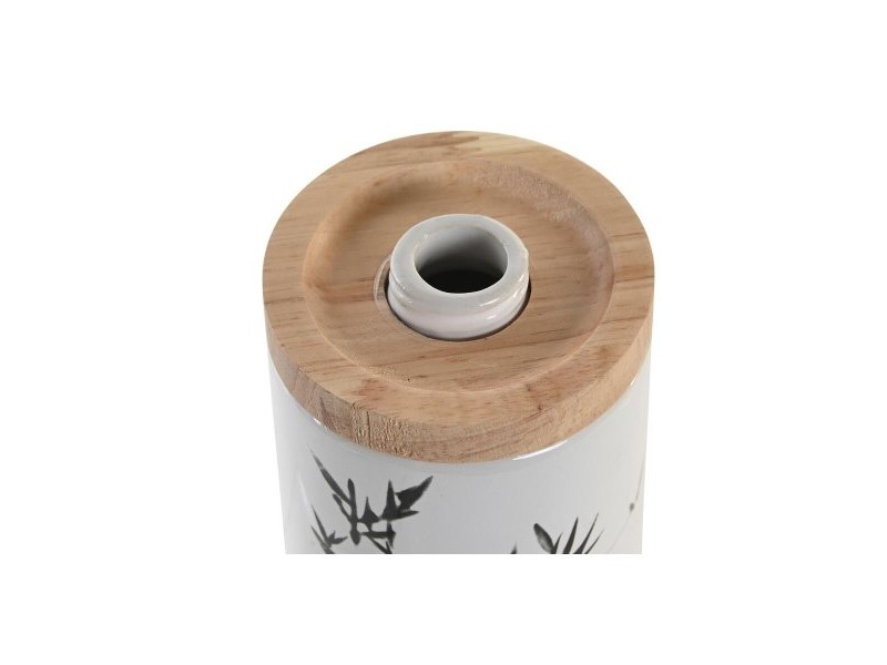 Дозатор за Сапун DKD Home Decor 8 x 9 x 17,5 cm Черен Бял Каменинов