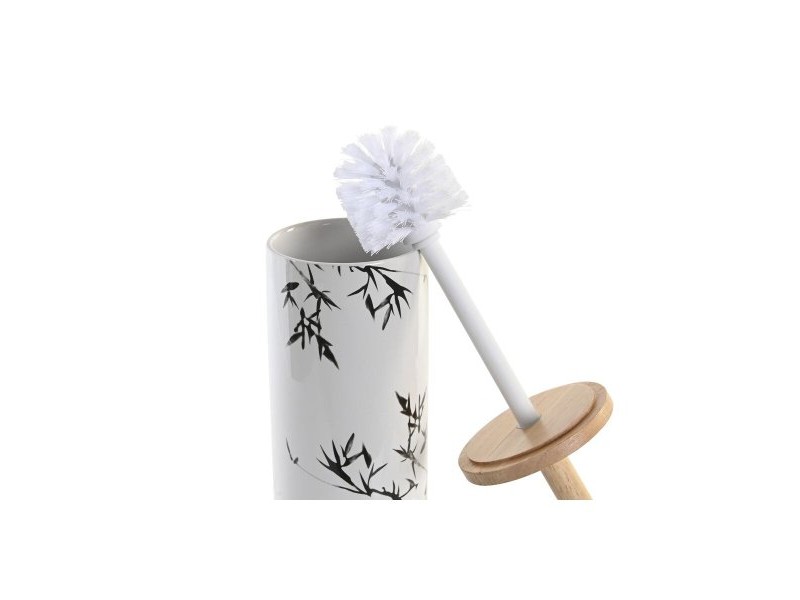 Четка за Баня DKD Home Decor 10 x 10 x 38,5 cm Черен Метал Бял Каменинов