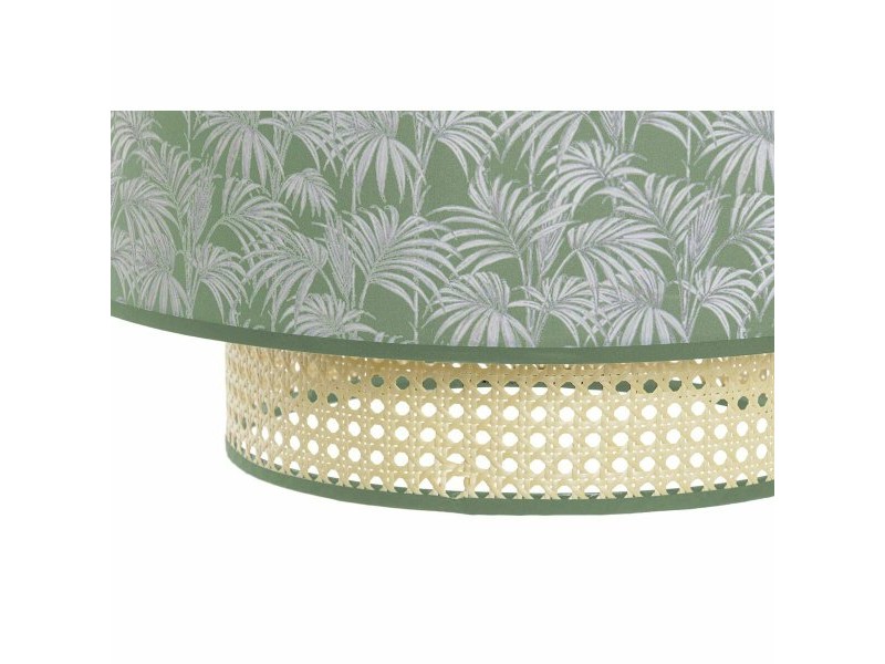 Полилей DKD Home Decor Естествен Черен полиестер Бял Зелен 40 W 50 W (46 x 46 x 25 cm)