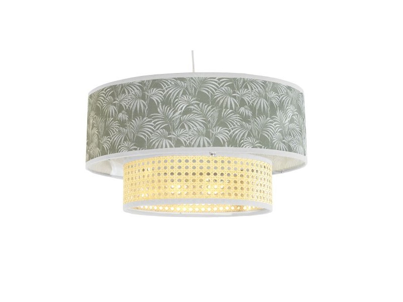 Полилей DKD Home Decor Естествен Черен полиестер Бял Зелен 40 W 50 W (46 x 46 x 25 cm)