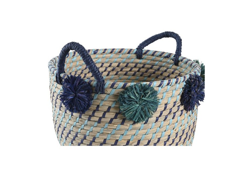 Игра на Кошници DKD Home Decor полипропилен Помпони 46 x 44 x 34 cm