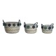 Игра на Кошници DKD Home Decor полипропилен Помпони 46 x 44 x 34 cm