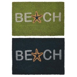 Изтривалка за Врата DKD Home Decor Син цвят тюркоаз Гума (60 x 40 x 1,5 cm) (2 броя)