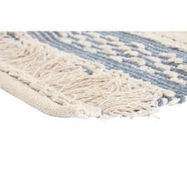 Килим DKD Home Decor 180 x 120 x 2 cm Син Памук Бял Boho