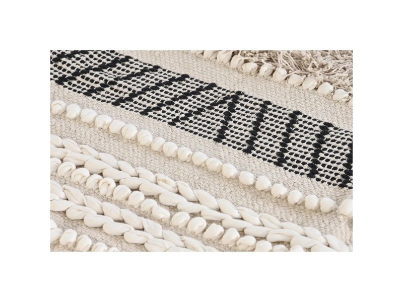 Килим DKD Home Decor 180 x 120 x 1 cm Черен Бежов Памук Boho Килим DKD Home Decor 180 x 120 x 1 cm Черен Бежов Памук Boho