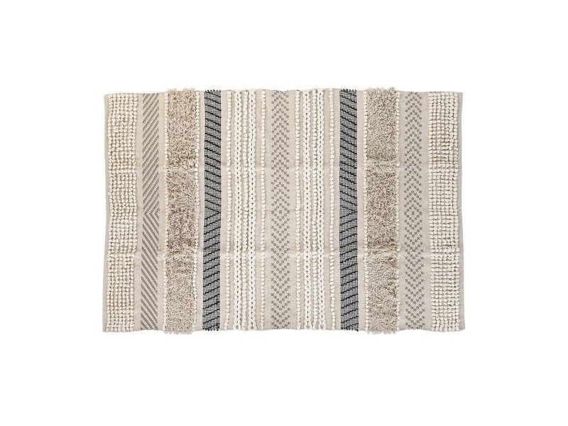 Килим DKD Home Decor 180 x 120 x 1 cm Черен Бежов Памук Boho