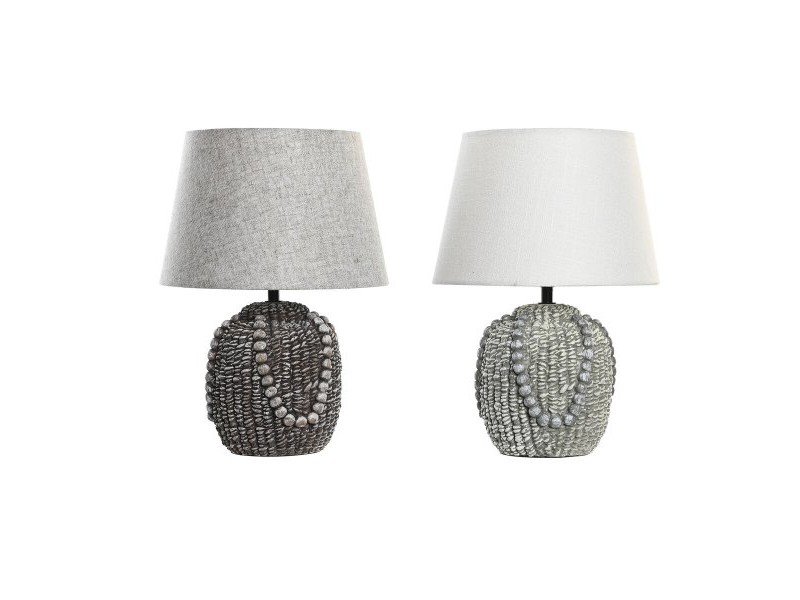 Настолна лампа DKD Home Decor Черен Плат полиестер Зелен Каменинов 220 V 50 W (24 x 24 x 34 cm) (2 броя)