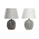 Настолна лампа DKD Home Decor Черен Плат полиестер Зелен Каменинов 220 V 50 W (24 x 24 x 34 cm) (2 броя)