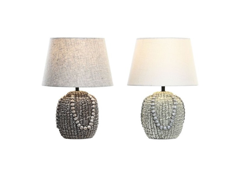 Настолна лампа DKD Home Decor Черен Плат полиестер Зелен Каменинов 220 V 50 W (24 x 24 x 34 cm) (2 броя)
