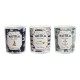 Свещ DKD Home Decor Син Восък Кристал 17 x 5 x 6 cm (3 броя)
