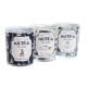 Свещ DKD Home Decor Син Восък Кристал 17 x 5 x 6 cm (3 броя)
