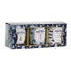 Свещ DKD Home Decor Син Восък Кристал 17 x 5 x 6 cm (3 броя)