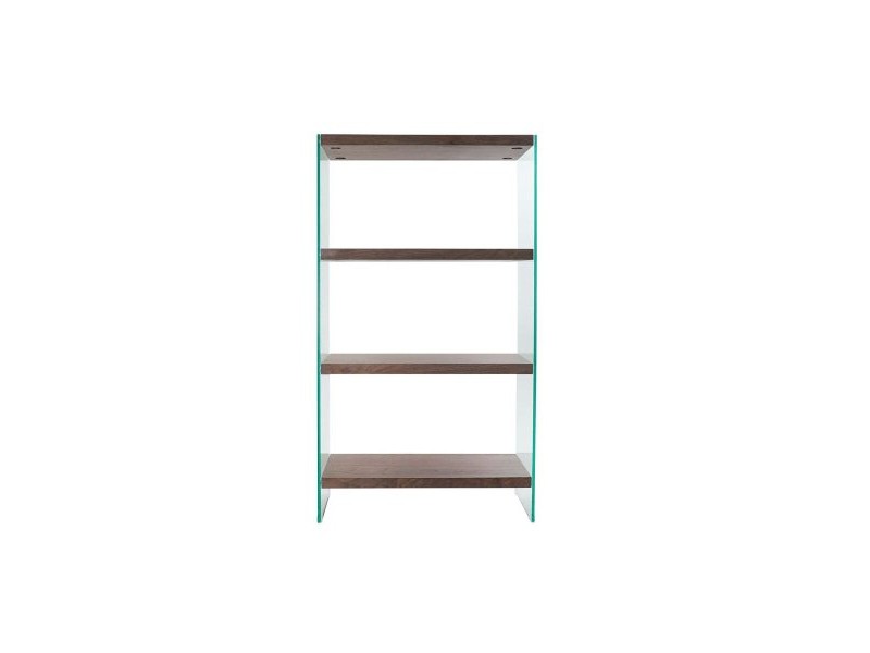 Лавица DKD Home Decor Тъмно сив Кристал Oрех Дървен MDF 80 x 40 x 150 cm (1)