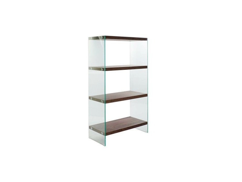 Лавица DKD Home Decor Тъмно сив Кристал Oрех Дървен MDF 80 x 40 x 150 cm (1)