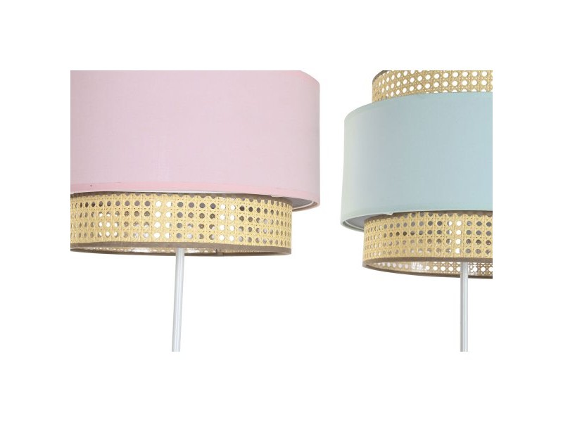 Лампион DKD Home Decor 38 x 38 x 154 cm Розов Метал Зелен 220 V 50 W (2 броя) Лампион DKD Home Decor 38 x 38 x 154 cm Розов Метал Зелен 220 V 50 W (2 броя)