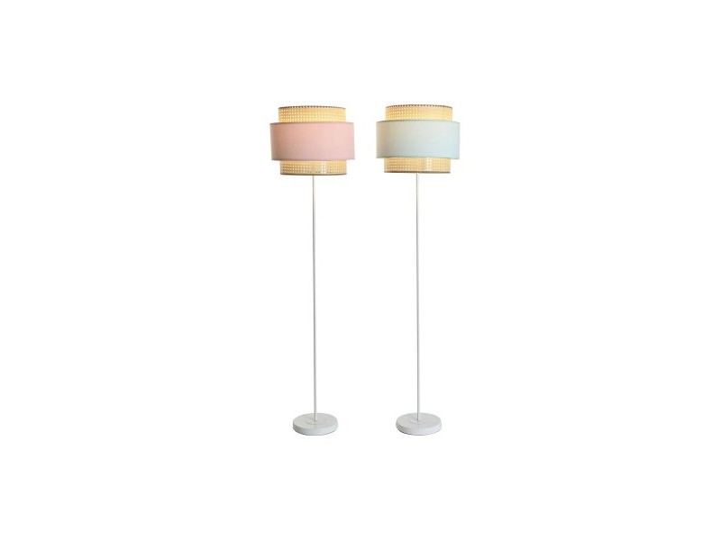 Лампион DKD Home Decor 38 x 38 x 154 cm Розов Метал Зелен 220 V 50 W (2 броя) Лампион DKD Home Decor 38 x 38 x 154 cm Розов Метал Зелен 220 V 50 W (2 броя)
