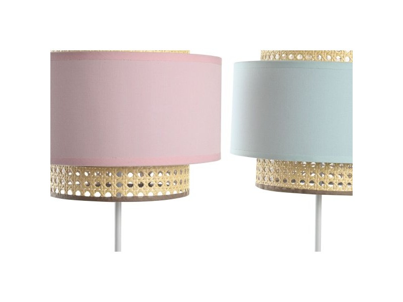 Настолна лампа DKD Home Decor Метал Зелен Светло розово 220 V 50 W 26 x 26 x 55 cm (2 броя)