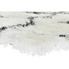 Килим DKD Home Decor 120 x 180 x 5 cm полиестер Бял Ромб