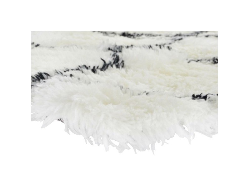 Килим DKD Home Decor 120 x 180 x 5 cm полиестер Бял Ромб