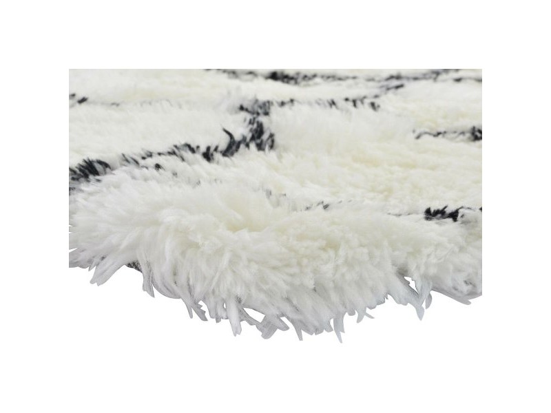 Килим DKD Home Decor 160 x 230 x 5 cm полиестер Бял Ромб