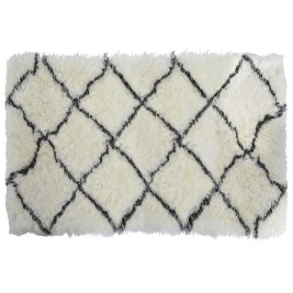 Килим DKD Home Decor 160 x 230 x 5 cm полиестер Бял Ромб