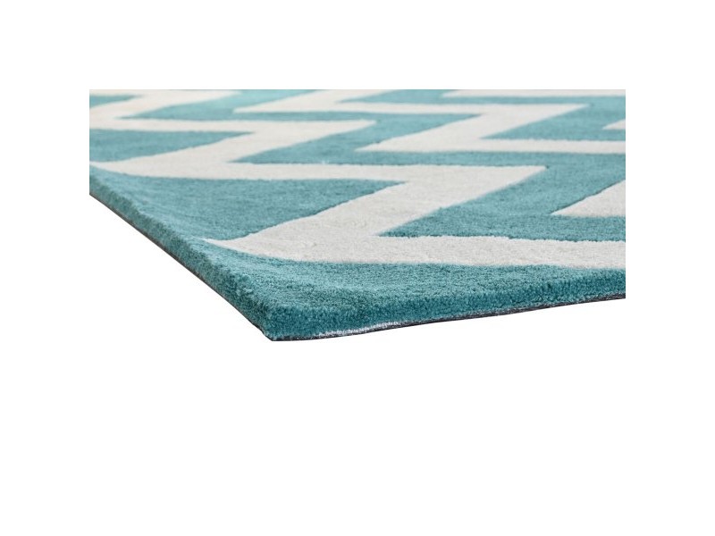 Килим DKD Home Decor 160 x 230 x 2 cm полиестер Зиг-Заг Двуцветен