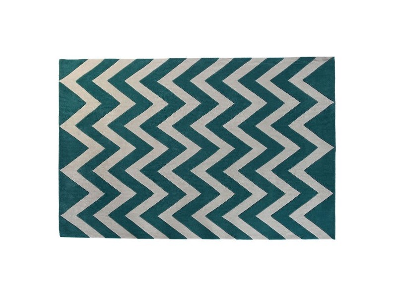 Килим DKD Home Decor 160 x 230 x 2 cm полиестер Зиг-Заг Двуцветен