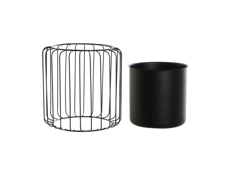 Саксия DKD Home Decor Черен Метал 26 x 26 x 26 cm