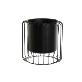 Саксия DKD Home Decor Черен Метал 26 x 26 x 26 cm