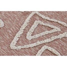 Килим DKD Home Decor Розов теракота Бял Ресни Град (160 x 230 x 1 cm)