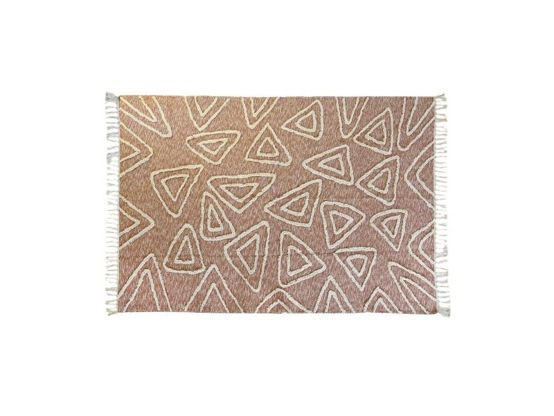 Килим DKD Home Decor Розов теракота Бял Ресни Град (160 x 230 x 1 cm)