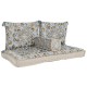 Градинско кресло DKD Home Decor Син Бежов 155 x 76 x 65 cm 150 x 76 x 20 cm