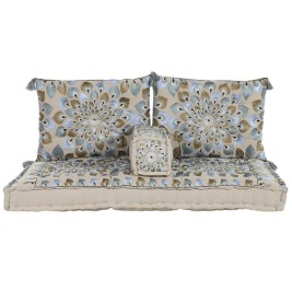 Градинско кресло DKD Home Decor Син Бежов 155 x 76 x 65 cm 150 x 76 x 20 cm